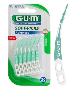 GUM® SOFT-PICKS™ Advanced Regular met reisdoosje 30st