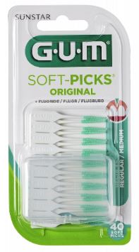 [GUM-R40] GUM® SOFT-PICKS™ Regular met reisdoosje 40st 